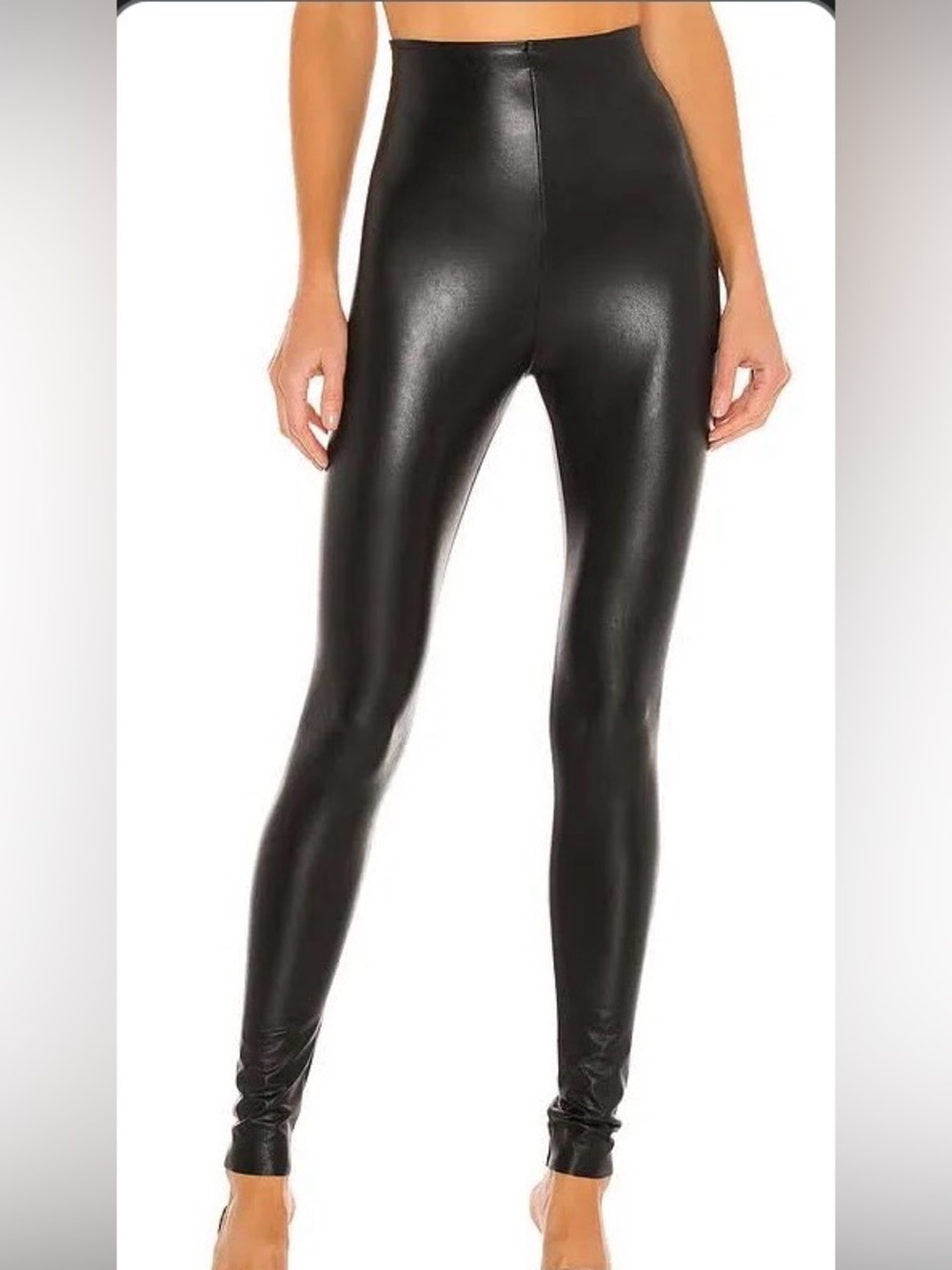Commando High-Rise Faux Leather Leggings - Black